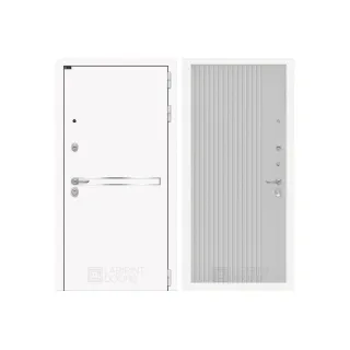 Входная дверь Лайн WHITE 29 - Белый рельеф софт